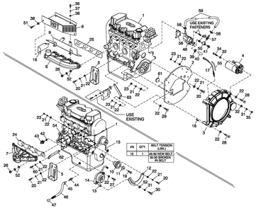 Engine Common Parts 1.6l Diagram and Parts List for QT02016ANAN (4925925 - 5008941)(2008) Generac Generator