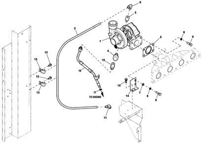 Fuel System 2.4l 36kw Turbo Diagram and Parts List for HT03524KNAX (7181098)(2012) Generac Generator