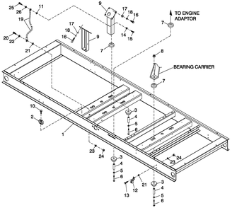 Mounting Base Diagram and Parts List for BT10054ANSN (4106V20159)(2006) Generac Generator