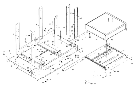 Alternator/Welder Frame Diagram and Parts List for 1006-A  Generac Welder