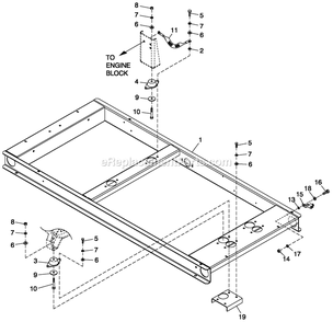Mounting Base 1.6l Diagram and Parts List for QT02016GNSN (5059275)(2008) Generac Generator