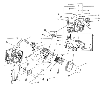 Engine Accessories Diagram and Parts List for 9840-0  Generac Generator