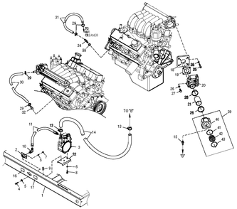Fuel System Diagram and Parts List for 0049175 (4163305 - 4269489)(2007) Generac Generator