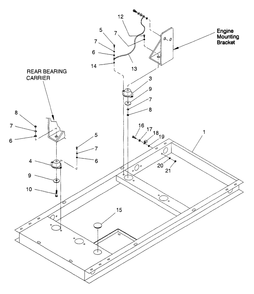 Mounting Base Diagram and Parts List for 4134-2  Generac Generator