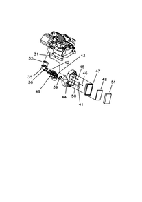 Carburetor Diagram and Parts List for EHC009521  Generac Engine