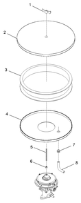 4.3l Air Cleaner Diagram and Parts List for 0043733 (3705592)(2014) Generac Generator