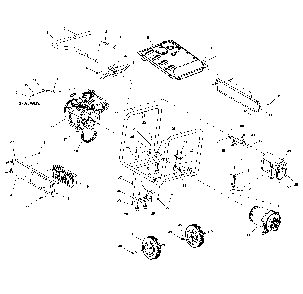 Part Location Diagram of 0H9762 Generac Assembly Frame Gp