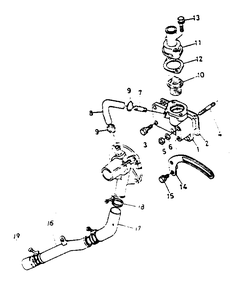 Part Location Diagram of 425-54367 Generac Pipe, Water Return