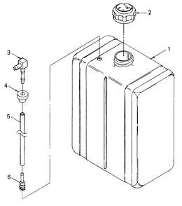 Fuel Tank Diagram and Parts List for 8338-1  Generac Welder