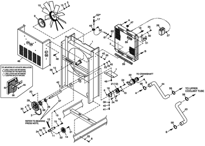 Cooling Pkg C4 Diagram and Parts List for BT06030AVSN (4506V20496 - 4606V21098)(2006) Generac Generator