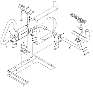 Ev Exhaust 2.5l C1 Diagram and Parts List for 0052150 (4005V04485)(2005) Generac Generator