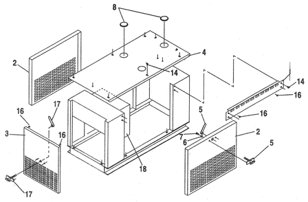 Ev Enclosure 1.6l Diagram and Parts List for 0007570 (3035032)(2014) Generac Generator