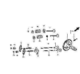 Camshaft Diagram and Parts List for 5939-4  Generac Generator