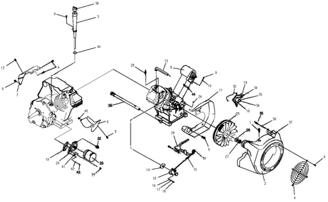 Engine 2 Diagram and Parts List for 0043892 (3787648 - 3906618)(2014) Generac Generator
