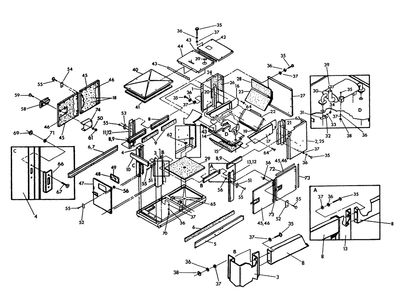 Compartment Diagram and Parts List for 9134-8  Generac Generator