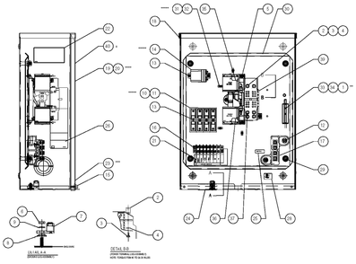 Part Location Diagram of 0F2710A Generac Decal Transfer Switch Data Se 100a