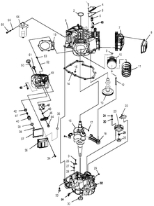 Engine 2 Diagram and Parts List for 0049160 (4002828 - 4394711)(2014) Generac Generator