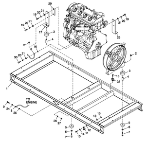 Mounting Base 2.4l G2 Diagram and Parts List for QT06024ANSN (5147588 - 5307536)(2009) Generac Generator
