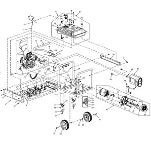 Main Assembly Diagram and Parts List for 005940-2  Generac Generator
