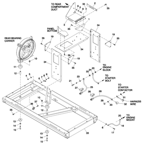 Mounting Base Diagram and Parts List for 0050280 (3960659)(2004) Generac Generator