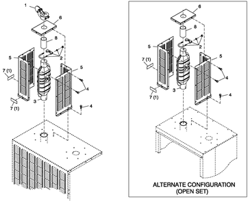 Kit Catalyst Exhaust Diagram and Parts List for QT13068ANSY (5466536)(2009) Generac Generator