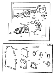 Engine Common Parts 3 Diagram and Parts List for 9734-1  Generac Generator