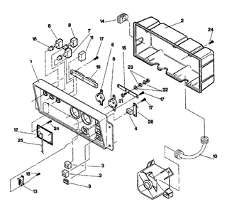 Control Panel No. 87407 Diagram and Parts List for 3500XL (9441-4)(9441-4) Generac Generator