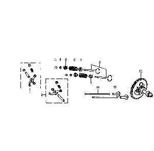 Rocker/camshaft Diagram and Parts List for GP6500-5940-1  Generac Generator