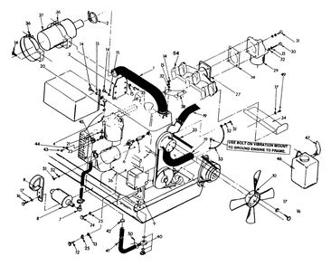 Engine Common Parts Diagram and Parts List for 9055-0  Generac Generator