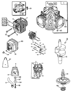 Engine Parts (Part 3) Diagram and Parts List for 9290-1  Generac Generator
