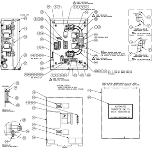 Transfer Switch Assembly 1 Diagram and Parts List for 0054160 (4952411 - 5010256)(2008) Generac Generator