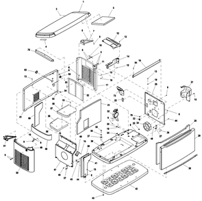 Enclosure Diagram and Parts List for 0062600 (8361598 - 9007839)(2014) Generac Generator