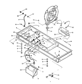Mounting Base Diagram and Parts List for 9607-0  Generac Generator