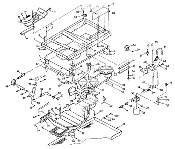 Base And Pulley Side Diagram and Parts List for 9131-0  Generac Generator