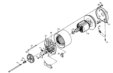 Part Location Diagram of 1364-2856 Generac Guard, Fan