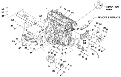 Ev Cooling System And Fan Drive Diagram and Parts List for QT02524GNANA (7056379)(2012) Generac Generator