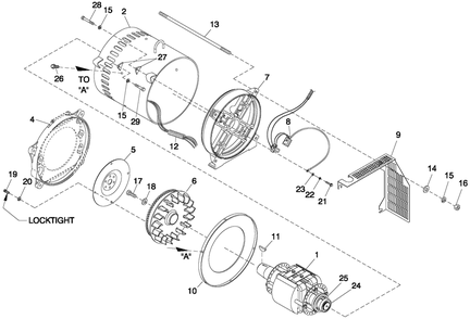 Cpl Alternator Direct Excitation Diagram and Parts List for CT06030ANAN (1907V23210 - 4807V25565)(2007) Generac Generator