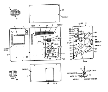 Control Panel Diagram and Parts List for 9488-0  Generac Generator