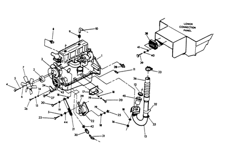 3.0 Liter Engine Parts (Part 1) Diagram and Parts List for 9604-2  Generac Generator