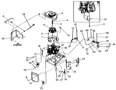 Sheet Metal Diagram and Parts List for 0862-0  Generac Generator