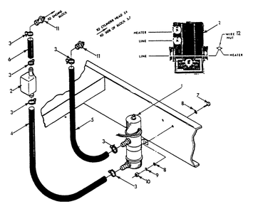Engine Coolant Heater Diagram and Parts List for 9303-6  Generac Generator