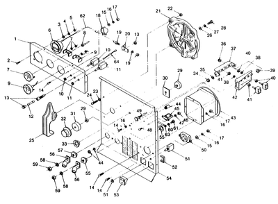 Part Location Diagram of 55172 Generac Engine Control Panel
