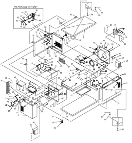 Enclosure Diagram and Parts List for 0047581 (3799920 - 3906499)(2004) Generac Generator