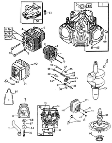 Engine Common Parts 2 Diagram and Parts List for 9677-1  Generac Generator