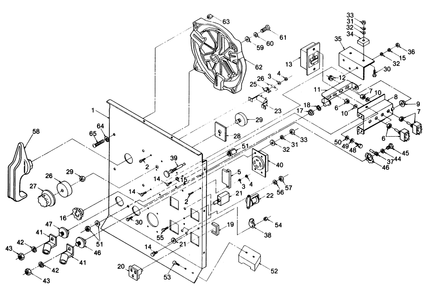 Welder Control Panel Diagram and Parts List for 1010-B  Generac Welder