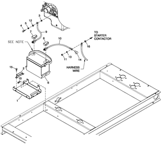 Battery C1 1.6l Diagram and Parts List for QT03015ANSX (7005578 - 9279531)(2014) Generac Generator