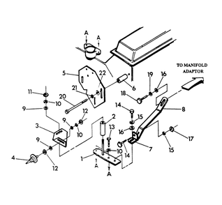 Dash Pot And Governor Mounting Plate Diagram and Parts List for 9300-1  Generac Generator