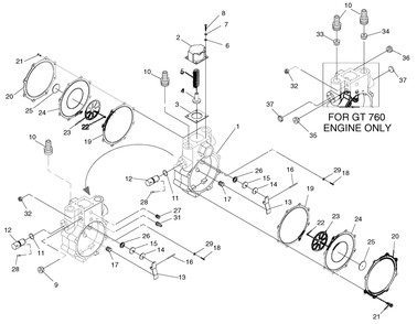 Regulator Diagram and Parts List for 0046792 (3836583 - 3836707)(2004) Generac Generator
