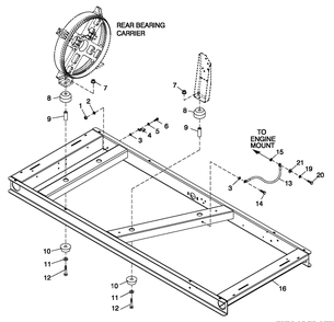 Mounting Base 2.5l Ford Diagram and Parts List for 0052150 (4005V04485)(2005) Generac Generator