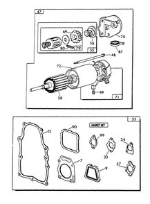 V-Twin Engine Parts (Part 2) Diagram and Parts List for 9010-5  Generac Generator